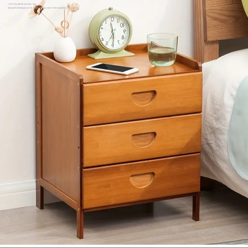 Bedside Table With Storage - Tawny Three Drawers-1
