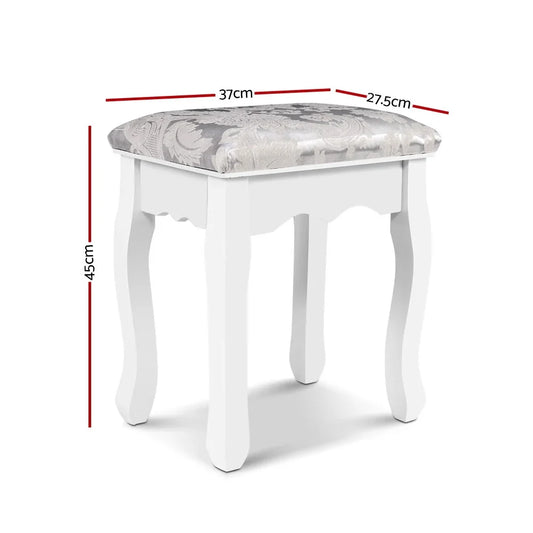 Artiss Dressing Table Stool Velvet White-House of Sleep