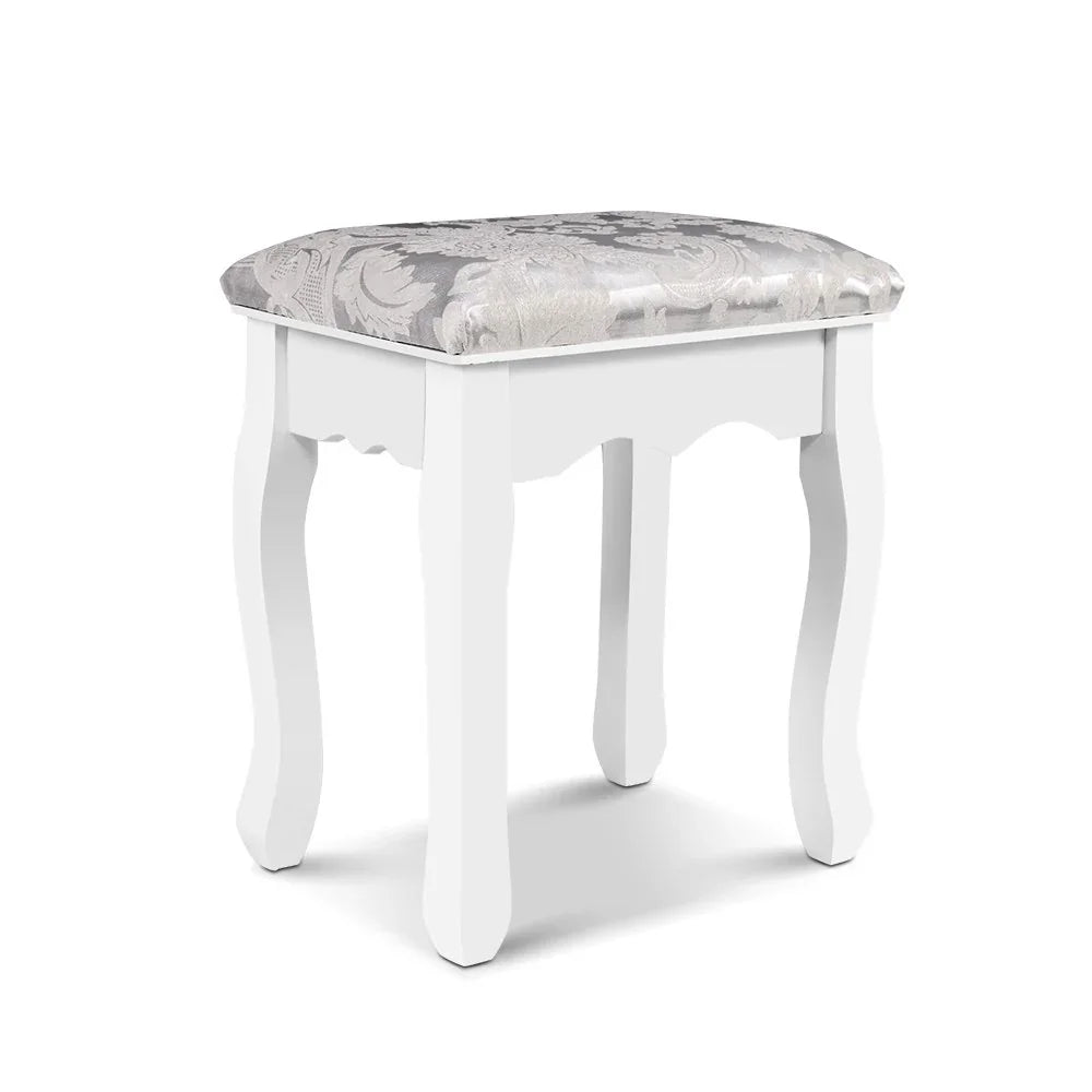 Artiss Dressing Table Stool Velvet White-House of Sleep