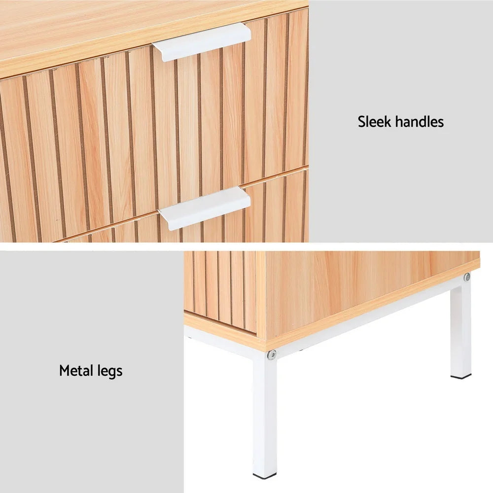 Artiss 3 Chest of Drawers - LURA Pine-House of Sleep