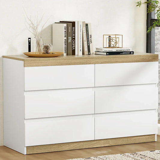 Artiss 6 Chest of Drawers Cabinet Dresser Table Tallboy Storage Bedroom White-House of Sleep