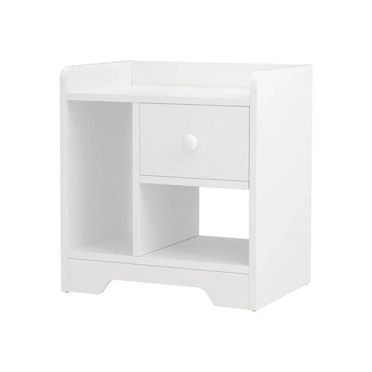 Artiss Bedside Table Drawer Nightstand Side End Table Storage Open Shelf White-House of Sleep