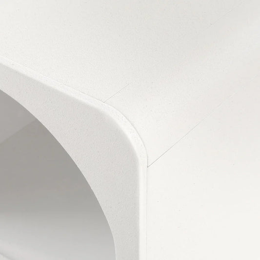 NNEDSZ Artiss Bedside Table Shelves Side End Table Storage Nightstand White ARCHED