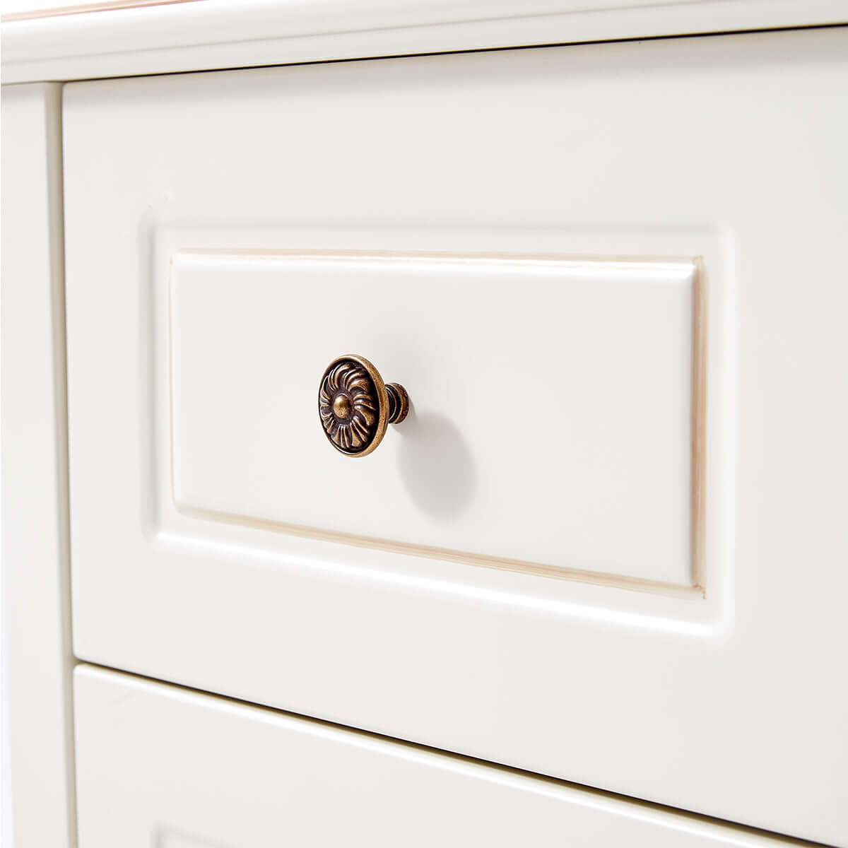 American Minimalist White Bedside Cabinet-1