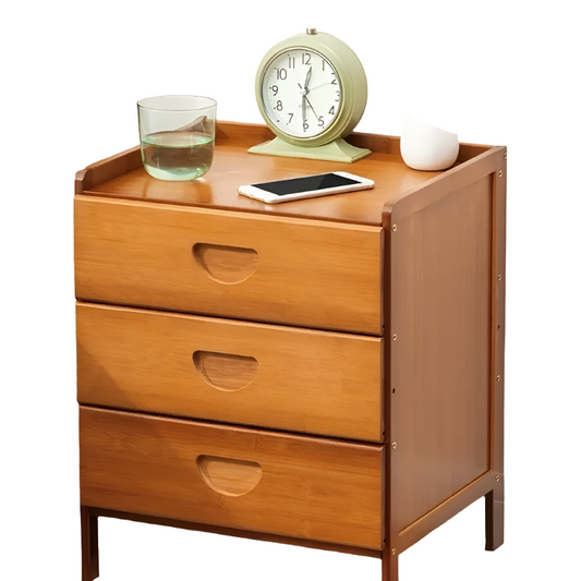 Bedside Table With Storage - Tawny Three Drawers-0