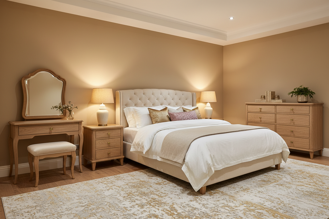 How To Match Your Vanity, Bedside Tables And Drawers For A Cohesive Bedroom Look