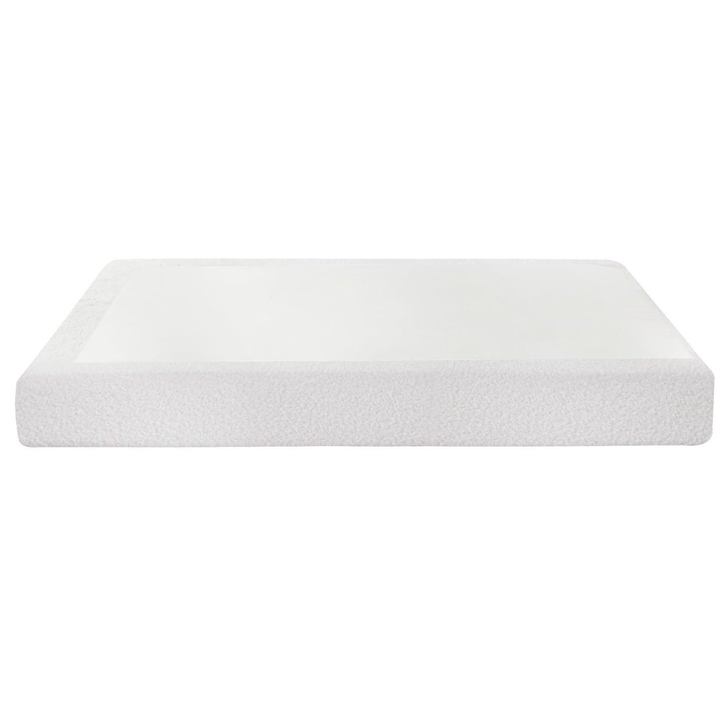 Artiss Compression Bed Frame Queen Size No Assembly Vacuum High Density Sponge Boucle Cream White