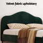 NNEDSZ Artiss Bed Frame Queen Size Velvet Dark Green OLAN