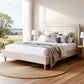 Artiss Queen Bed Frame Platform Bed Base Upholstered Headboard Linen Fabric Beige