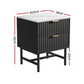 Artiss 2x Bedside Table 2 Drawers - Black
