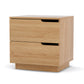 Artiss Bedside Table 2 Drawers Nightstand Pine