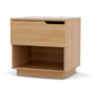 Artiss Bedside Table 1 Drawer 1 Shelf Nightstand Pine