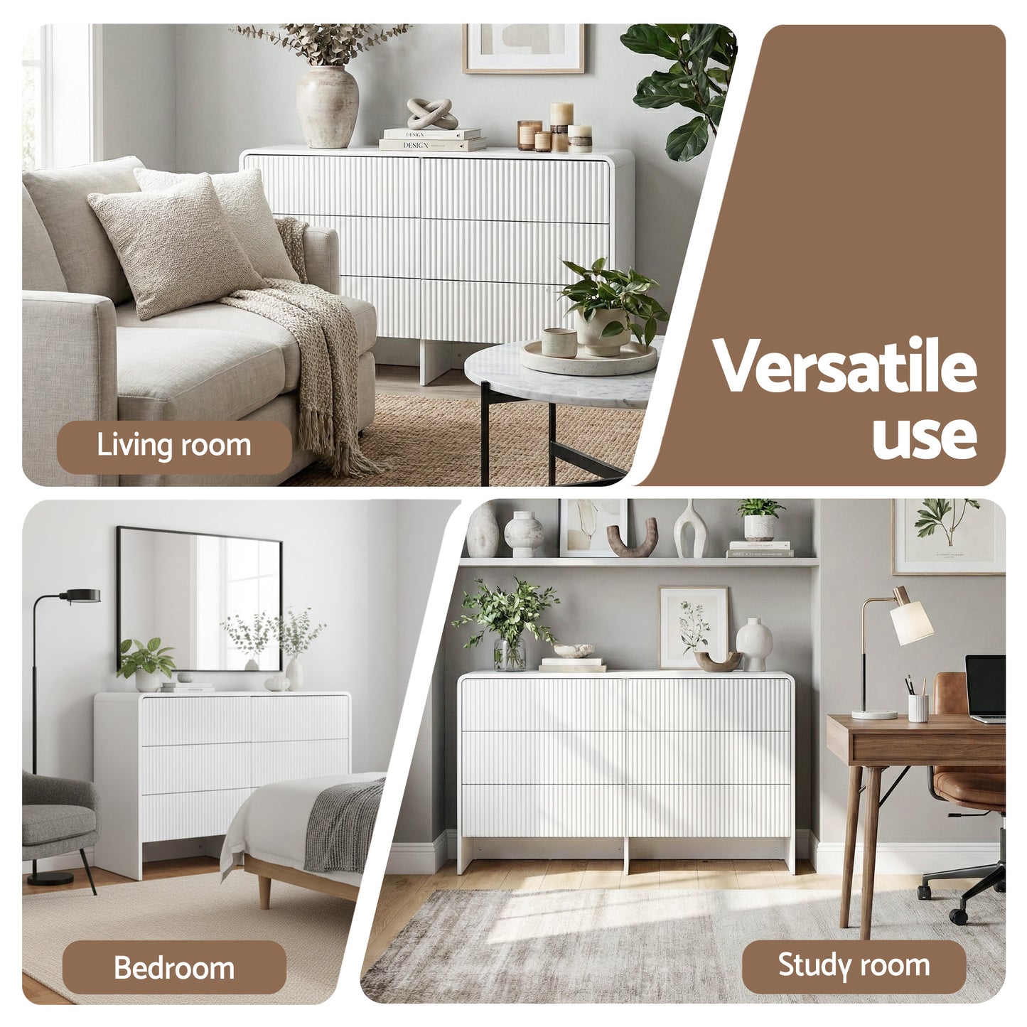 Artiss 6 Chest of Drawers Dresser Cabinet White