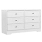 Artiss 6 Chest of Drawers - LEIF White
