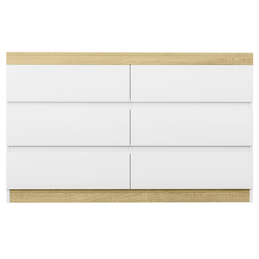 Artiss 6 Chest of Drawers Cabinet Dresser Table Tallboy Storage Bedroom White