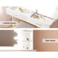 Artiss Dressing Table Set Stool 10 Led Bulbs White Dulcea