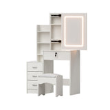 Artiss Dressing Table Vanity Desk Set Stool Led White-House of Sleep
