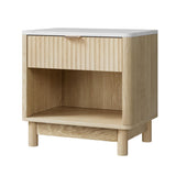 Artiss Bedside Table Nightstand 1 Drawer Shelves Pine-House of Sleep