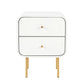 Artiss Bedside Table 2 Drawers Side End Table Nightstand White