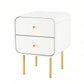Artiss Bedside Table 2 Drawers Side End Table Nightstand White