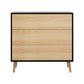 Artiss 3 Chest of Drawers Dresser Table Black&Pine