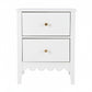 Artiss Bedside Table 2 Drawers Bedroom Storage Nightstand White
