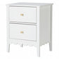 Artiss Bedside Table 2 Drawers Bedroom Storage Nightstand White