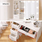 Artiss Dressing Table Set Stool 10 Led Bulbs White Dylan