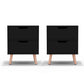 Artiss 2 x Bedside Table 2 Drawers - BODEN Black