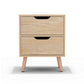Artiss Bedside Table 2 Drawers Nightstand - BODEN Pine