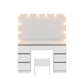 Artiss Dressing Table Vanity Desk Set Stool 12 Led Bulbs White