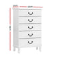 Artiss 5 Chest of Drawers - KUBI White