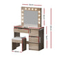 Artiss Dressing Table Set Stool 12 Led Bulbs Wood