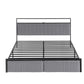 Artiss Metal Bed Frame King Size LED Charging Station 2 Drawers