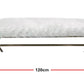 Interior Ave - Oxley Fur Bench - White & Gold