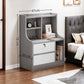 2x bedside table pair lockable drawer curved sides modern design bedroom
