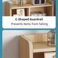 2x bedside table pair lockable drawer curved sides modern design bedroom