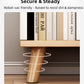 Warm White Nightstand Wooden Legs Knobs Open Storage Two Drawers Modern Design