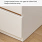 Modern Nightstand Oak Wood Grain Top White Cabinet Open Shelf Finger Pull