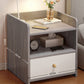 2x bedside table with drawer and shelf modern nightstand bedroom furniture