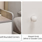 2x Modern bedside table with drawers, minimalist design, bedroom furniture