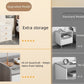 2x Bedside Table Pair White 3 Drawers Wooden Knobs Modern Minimalist Design