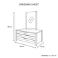 4 Pieces Bedroom Suite Natural Wood Like MDF Structure King Size Oak Colour Bed, Bedside Table & Dresser