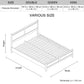4 Pieces Bedroom Suite Natural Wood Like MDF Structure Queen Size Oak Colour Bed, Bedside Table & Tallboy