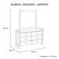 4 Pieces Bedroom Suite in Solid Wood Veneered Acacia Construction Timber Slat Queen Size Oak Colour Bed, Bedside Table & Dresser