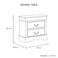 4 Pieces Bedroom Suite in Solid Wood & MDF King Size Grey Colour Bed, Bedside Table & Dresser