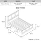 5 Pieces Bedroom Suite in Solid Wood & MDF King Size Grey Colour Bed, Bedside Table, Dresser & Tallboy
