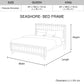 5 Pieces Bedroom Suite Queen Size Silver Brush in Acacia Wood Construction Bed, Bedside Table, Tallboy & Dresser