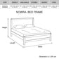 Bed Frame King Size in Solid Wood Veneered Acacia Bedroom Timber Slat in Oak