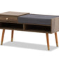 Designer Cabinet Bench Storage with Seat Wooden Shelf Hallway Cupboard - Walnut